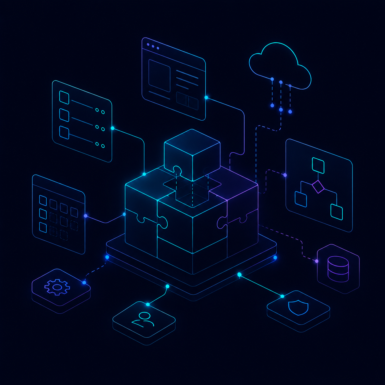Custom solution development illustration